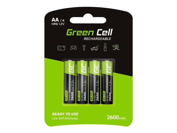 Green Cell HR6 - Batteri 4 x AA-type - NiMH - (ladbare) - 2600 mAh
