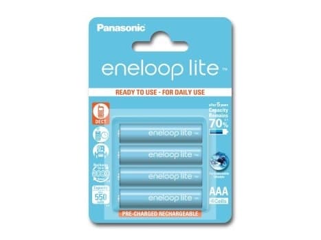 Panasonic eneloop lite BK-4LCCE/4BE - Batteri 4 x AAA - NiMH - (oppladbart) - 550 mAh
