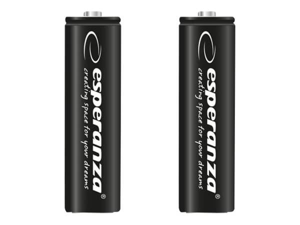 Esperanza - Batteri 2 x AA type - NiMH - 2600 mAh - hvit