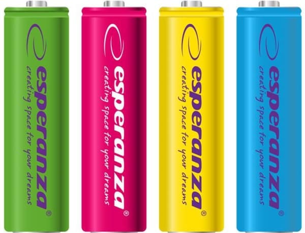 Esperanza EZA108 - Batteri 4 x AA / HR6 - NiMH - (ladbare) - 2000 mAh - assortert