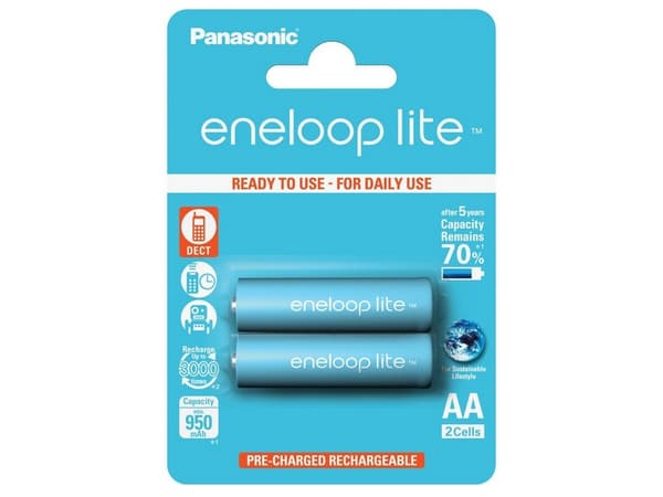 Panasonic eneloop lite BK-3LCCE - Batteri 2 x AA-type - NiMH - (ladbare) - 950 mAh