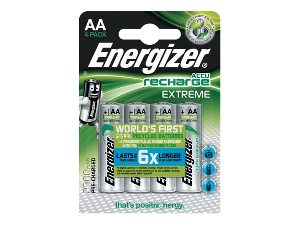 Energizer Recharge Extreme - Batteri 4 x AA-type - NiMH - (ladbare) - 2300 mAh