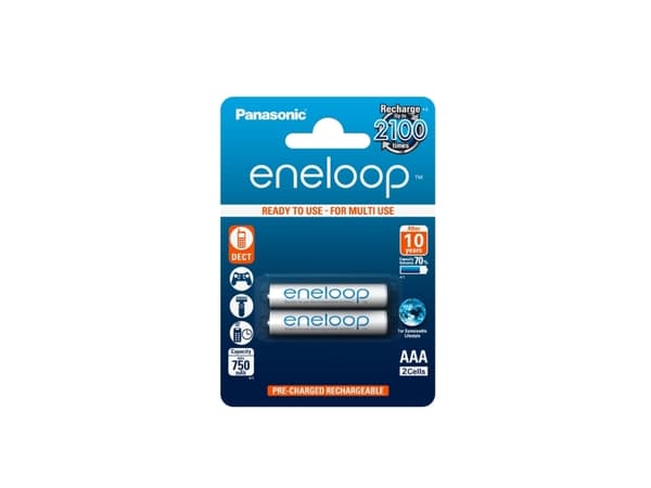 Panasonic eneloop BK-4MCCE - Batteri 2 x AAA - NiMH - (ladbare) - 750 mAh