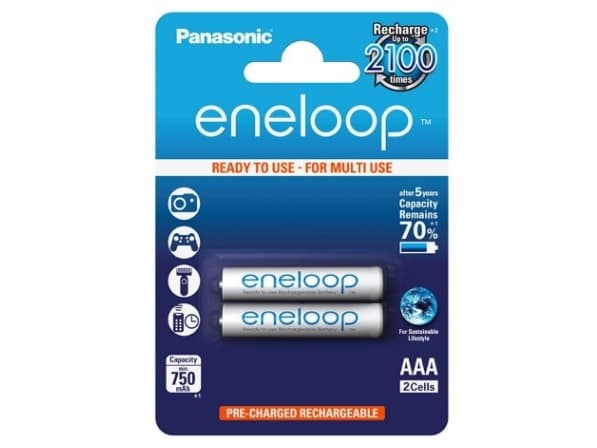 Panasonic eneloop BK-4MCCE - Batteri 2 x AAA - NiMH - (ladbare) - 750 mAh