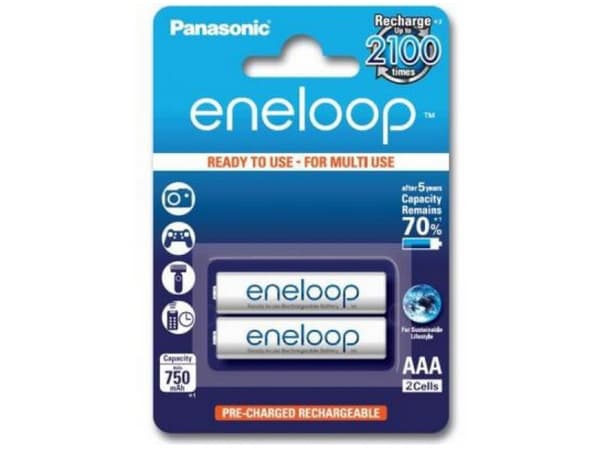 Panasonic eneloop BK-4MCCE - Batteri 2 x AAA - NiMH - (ladbare) - 750 mAh