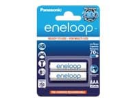 Panasonic eneloop BK-4MCCE - Batteri 2 x AAA - NiMH - (ladbare) - 750 mAh