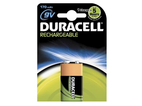 Duracell Ultra batteri 9V - 170mAh, genopladeligt