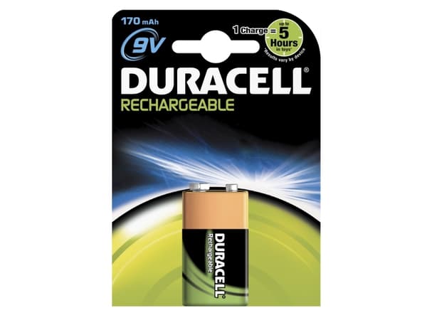 Duracell Ultra batteri 9V - 170mAh, genopladeligt
