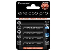 Panasonic eneloop pro BK-4HCDE/4BE - Batteri 4 x AAA - (uppladdningsbart) - 930 mAh