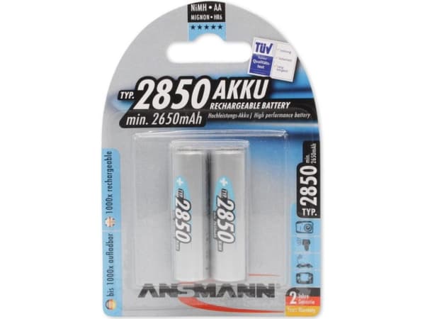 ANSMANN Mignon - Akku 2 x AA-tyyppi - NiMH - (ladattava) - 2850 mAh