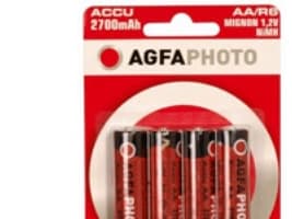 AgfaPhoto NiMh Mignon 2700 mAh, Oppladbart batteri, Nikkelmetallhydrid (NiMH), 1,2 V, 4 stykker, 2700 mAh