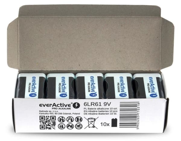 Alkaliparisto everActive 6LR61 9V (R9*) Pro alkaliparisto everActive 6LR61 9V (R9*) Pro Alkaline