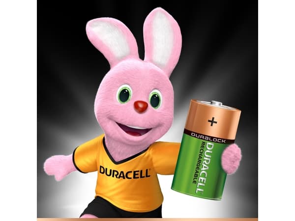 Batteri Duracell genopladelig D 3000mAh 2stk/pak