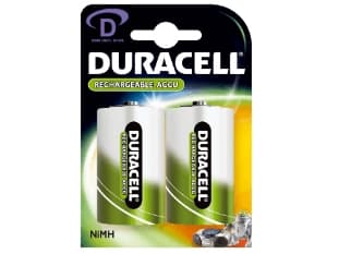 Batteri Duracell genopladelig D 3000mAh 2stk/pak