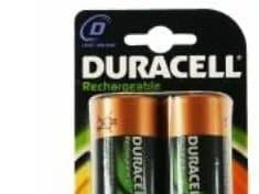 Batteri Duracell genopladelig D 3000mAh 2stk/pak