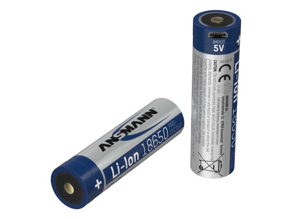 Ansmann 1307-0002, Oppladbart batteri, Lithium-Ion (Li-Ion), 3,6 V, 2600 mAh, 9,36 Wh, Sølv