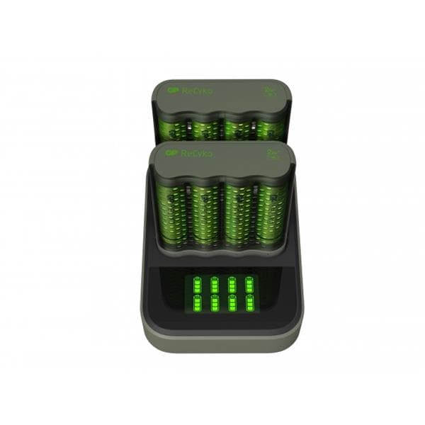 GP ReCyko 2st M451 Laddare USB docka D851 + 8xAA