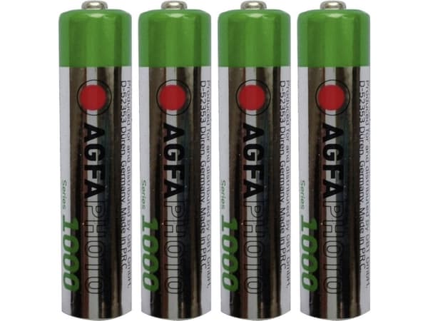 AGFAPHOTO - Akku 4 x AAA - NiMH - (ladattava) - 1000 mAh