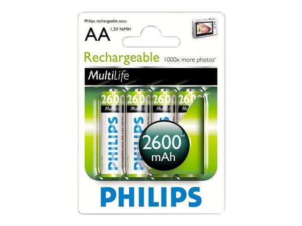 Philips Multilife R6B4B260 - Batteri 4 x AA-type - NiMH - (ladbare) - 2600 mAh