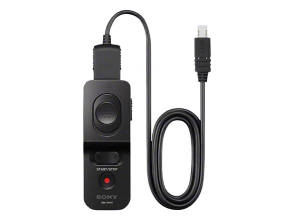 Sony RM-VPR1 - Fjärrkontroll - kabel - svart - för Cinema Line ILME-FX3; Handycam FDR-AX43, AX60; VLOGCAM ZV-1G; a1; a7 IV; a7s III; a9 II