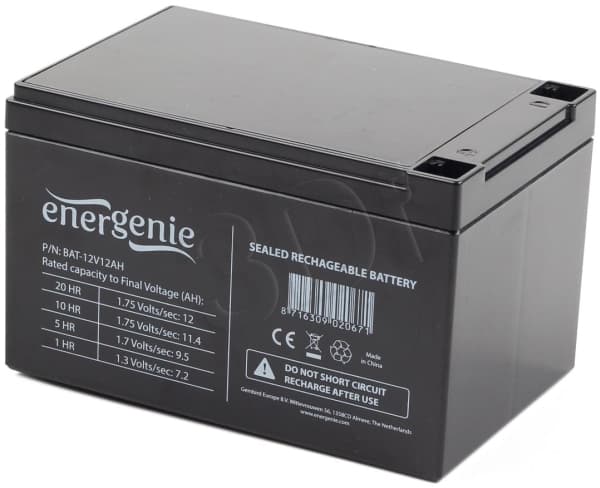 Gembird EnerGenie BAT-12V12AH - UPS-batteri - 1 x batteri - 12 Ah