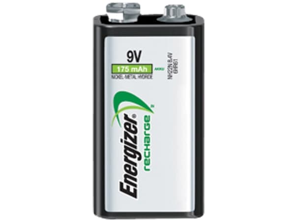 Energizer Accu Recharge Power Plus - Batteri 9V - NiMH - (ladbare) - 175 mAh