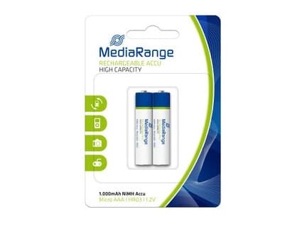 MediaRange MRBAT122 - Akku 2 x AAA - NiMH - (ladattava) - 1000 mAh