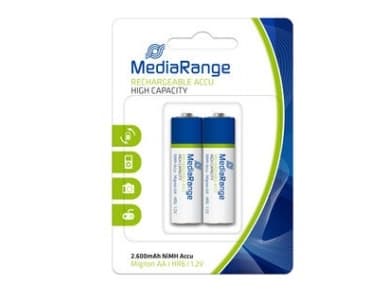 MediaRange MRBAT123 - Batteri AA type - NiMH - (genopladelig) - 2600 mAh (pakke med 2)