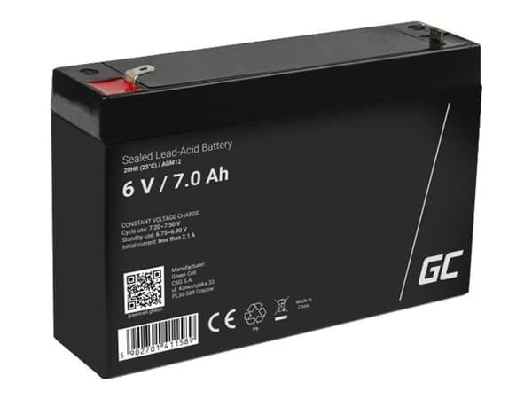 Green Cell - UPS-batteri - 1 x batteri - Sealed Lead Acid (SLA) - 7 Ah - svart