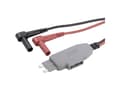 Miniatyrbilde 3 av 4: VOLTCRAFT MS-4 Måleadapter Stik-fladsikring - Lamelstik 4 mm Isoleringsmuffe Sort, Rød