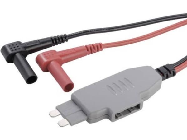 VOLTCRAFT MS-4 Måleadapter Stik-fladsikring - Lamelstik 4 mm Isoleringsmuffe Sort, Rød