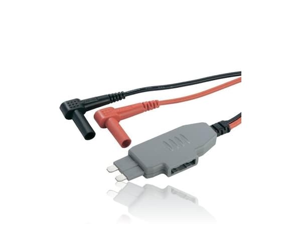 VOLTCRAFT MS-4 Måleadapter Stik-fladsikring - Lamelstik 4 mm Isoleringsmuffe Sort, Rød