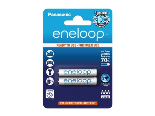 Panasonic Eneloop HR-4UTGB - Batteri 2 x AAA - NiMH - (ladbare) - 750 mAh