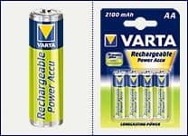 Varta -56706B, Oppladbart batteri, AA, Nikkelmetallhydrid (NiMH), 1,2 V, 4 stykker, 2100 mAh