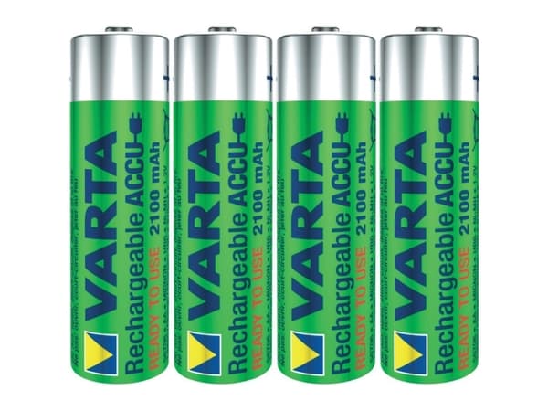 Varta -56706B, Oppladbart batteri, AA, Nikkelmetallhydrid (NiMH), 1,2 V, 4 stykker, 2100 mAh
