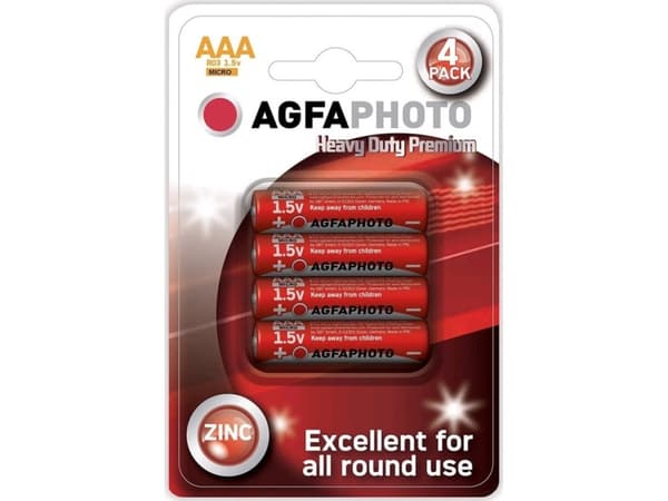 Agfa Battery AgfaPhoto Heavy Duty R03 sheet/4pcs zinc