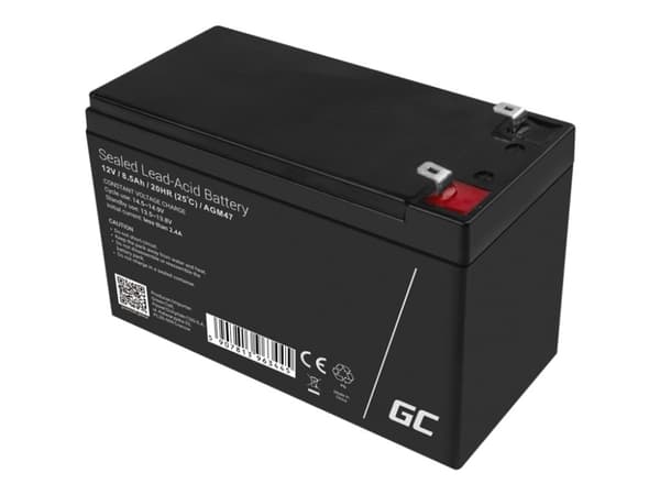 Green Cell - UPS-batteri - Sealed Lead Acid (SLA) - 8.5 Ah - svart