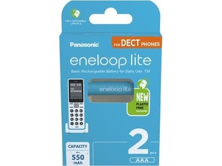 Panasonic eneloop lite DECT BK-4LCCE - Batteri 2 x AAA - NiMH - (oppladbart) - 550 mAh