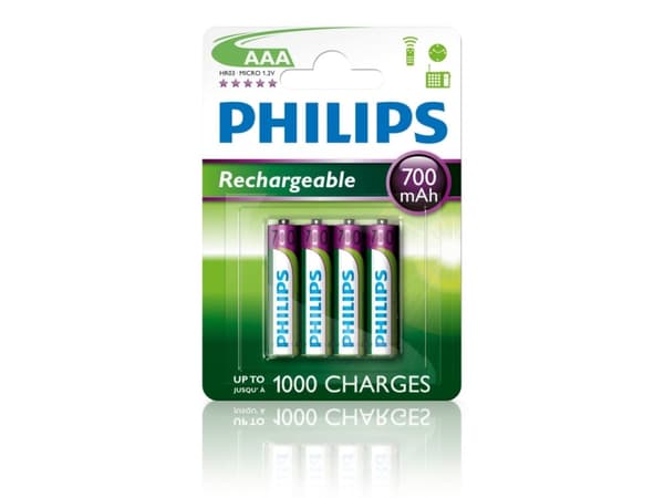 Philips Multilife R03B4A70 - Batteri 4 x AAA - NiMH - (ladbare) - 700 mAh