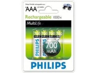 Philips Multilife R03B4A70 - Batteri 4 x AAA - NiMH - (ladbare) - 700 mAh