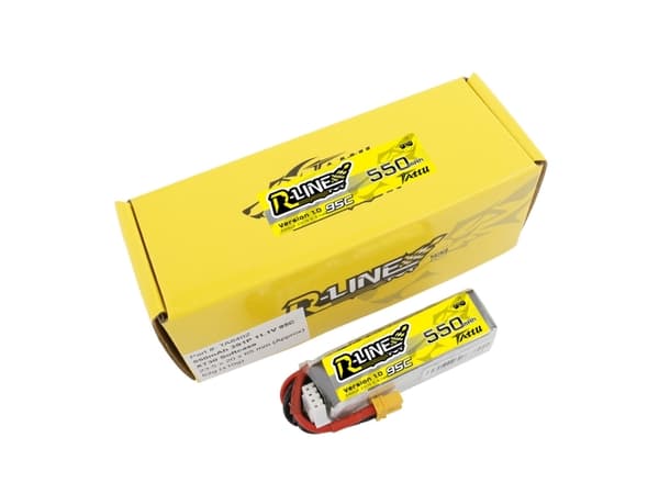 Tattu TAA5503S95XT3, 550 mAh, Litium Polymer (LiPo), 11,1 V, Svart, Röd, Vit, Gul, 1 styck, Hög