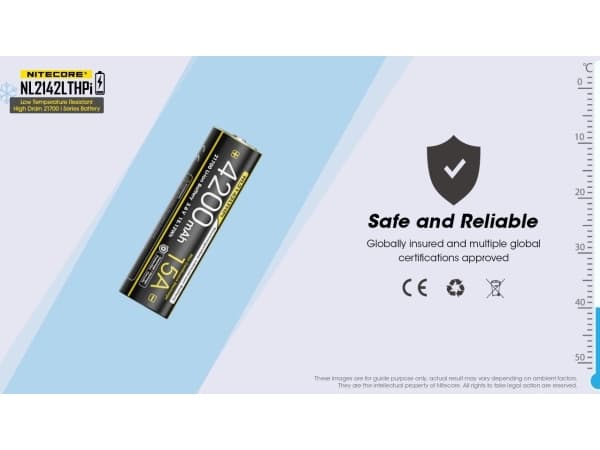 Nitecore NL2142LTHPI, 4200 mAh, 15,12 Wh, Lithium-Ion (Li-Ion), 3,6 V, 1 stk
