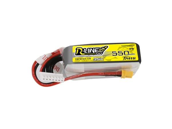 Tattu TAA5506S95XT3, 550 mAh, Lithium Polymer (LiPo), 22,2 V, Sort, Rød, Hvit, Gult, 1 stykker, Høy