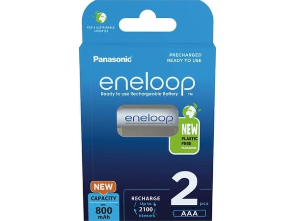 Panasonic eneloop BK-4MCDE - Batteri 2 x AAA - NiMH - (ladbare) - 800 mAh