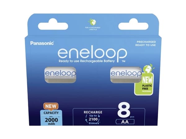 Panasonic eneloop BK-3MCDE/8BE - Batteri 8 x AA-type - NiMH - (oppladbart) - 2000 mAh