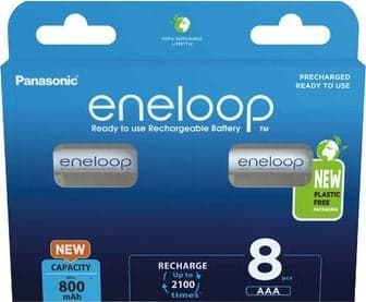 Panasonic eneloop BK-4MCCE/8BE - Batteri 8 x AAA - NiMH - (ladbare) - 750 mAh