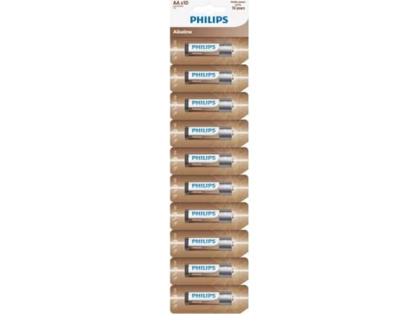 Philips BATERIA PHILIPS AA LR6 ZRYWKA 10SZT ALKALINE