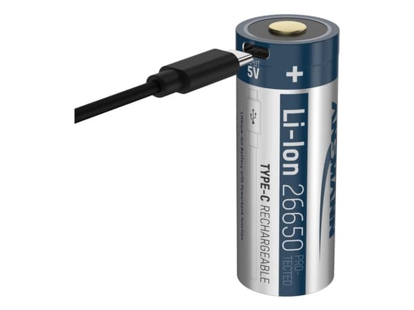Ansmann Li-Ion 26650 5100mAh 3,6V Micro USB-kontakt 1307-0012