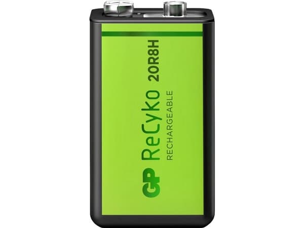 GP Batteries ReCyko, Oppladbart batteri, 9V, Nikkelmetallhydrid (NiMH), 8,4 V, 1 stykker, 200 mAh