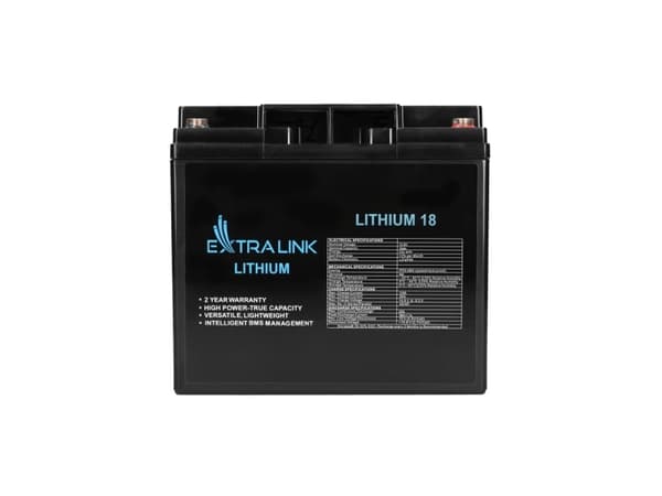 Extralink LiFePO4 18AH | Oppladbar | 12,8V, BMS